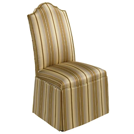 Georgetown Overscaled Nail Head Trim Skirted Side Chair